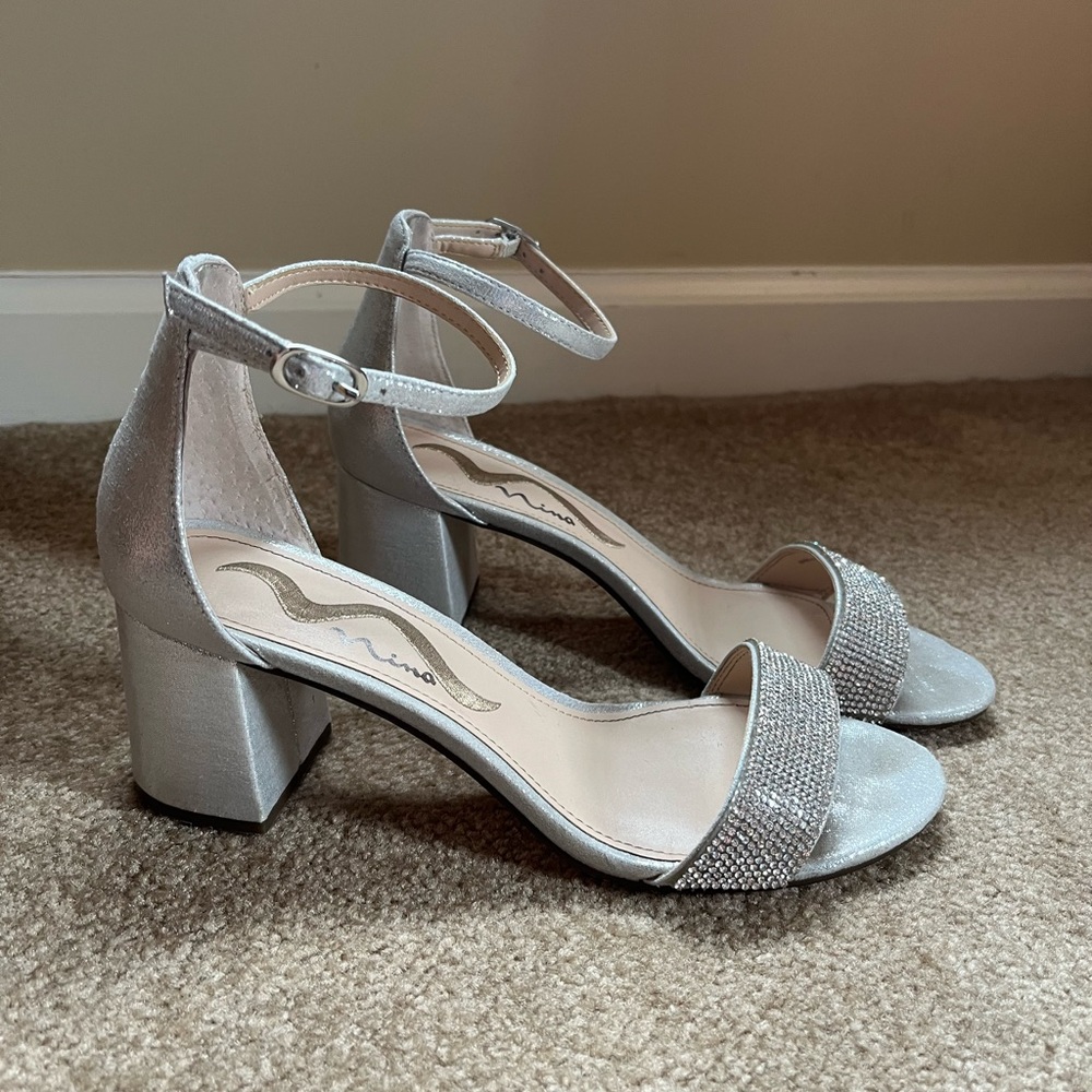 Silver Special Occasion/ Prom Heels